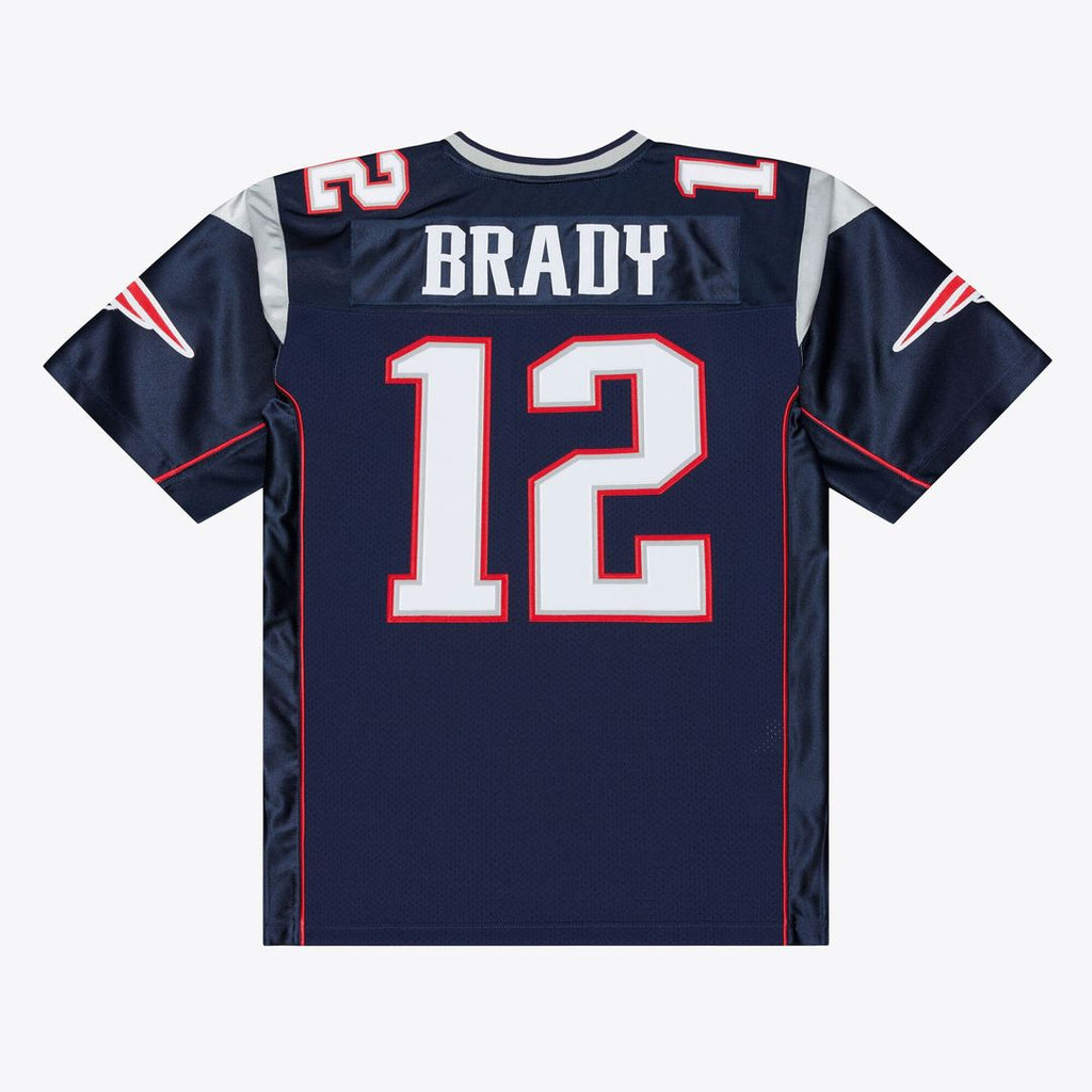 Men's New England Patriots Tom Brady Mitchell & Ness Navy Super Bowl XXXVI Authentic Throwback Jersey