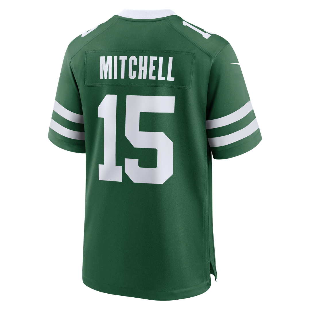 Men's New York Jets Adonai Mitchell Nike Legacy Green Team  Game Jersey