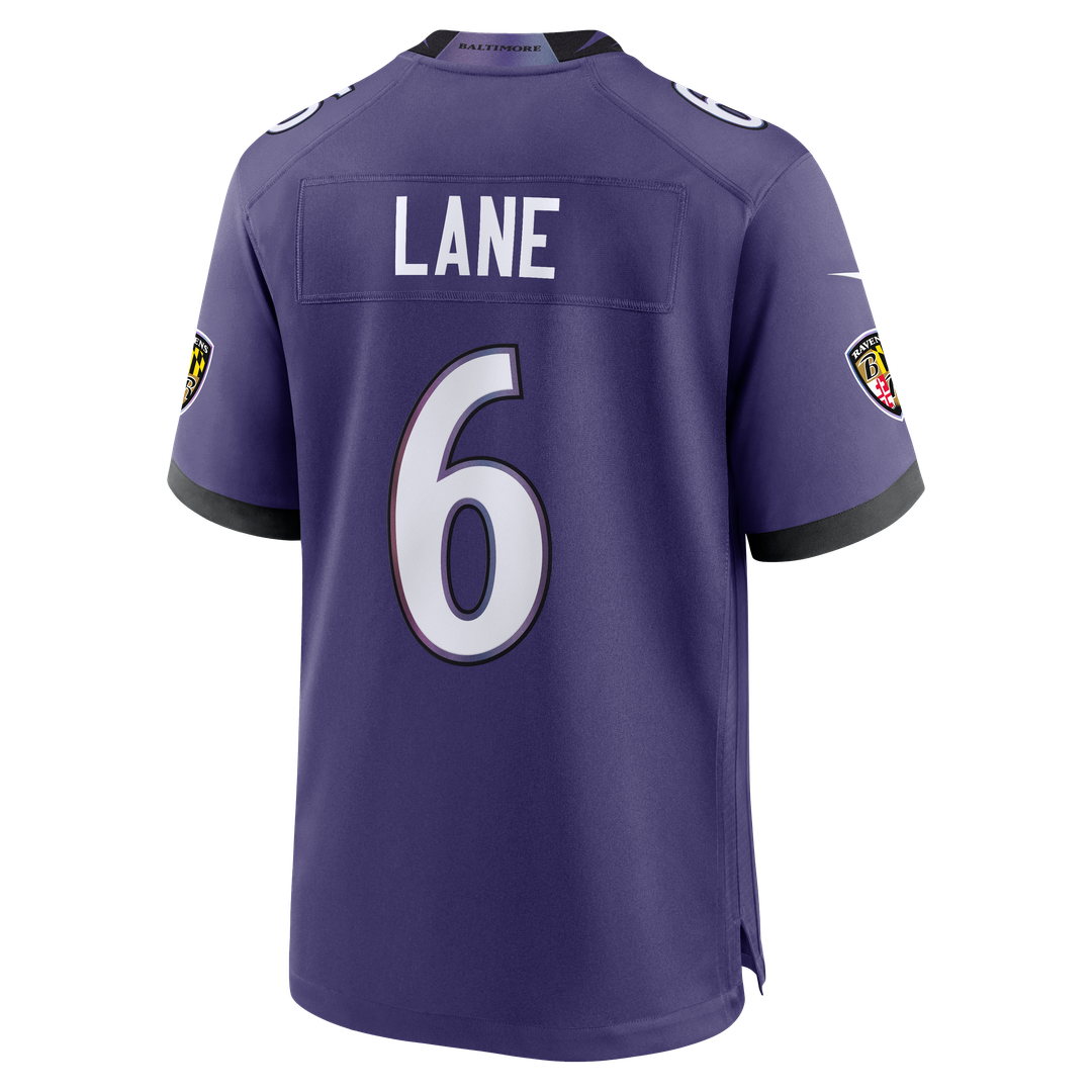 Men's Baltimore Ravens Ja'Kobi Lane Nike Purple Team Game Jersey