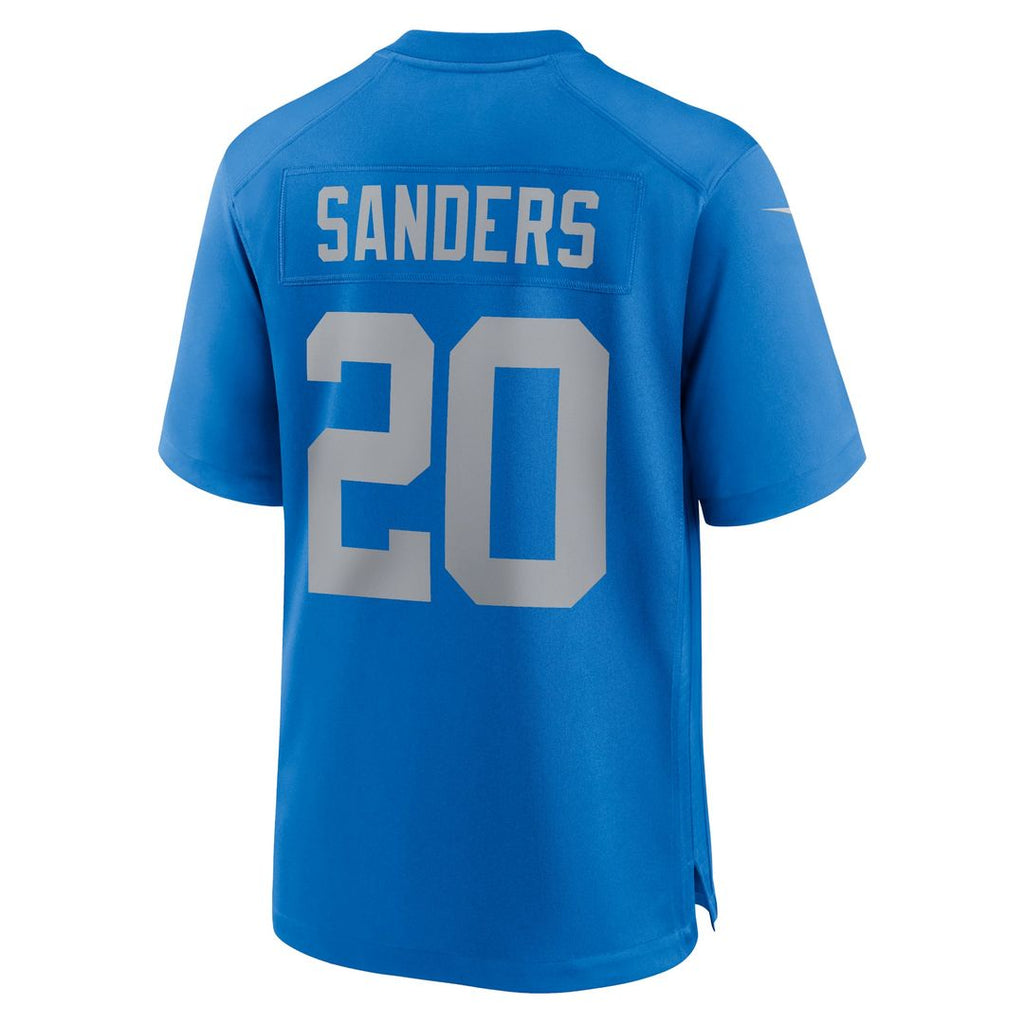 Men's Detroit Lions Barry Sanders Nike  Blue Alternate Game Jersey