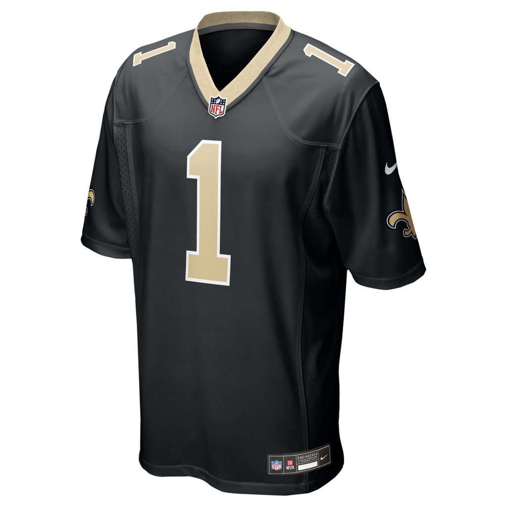 Men's New Orleans Saints Number 1 Groom Nike Black Game Jersey