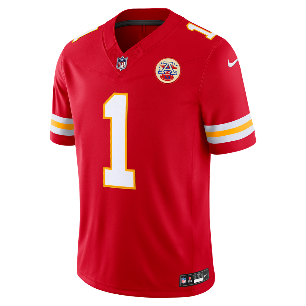 Men's Kansas City Chiefs Xavier Worthy Nike Red Team Vapor F.U.S.E. Stitched Limited Jersey