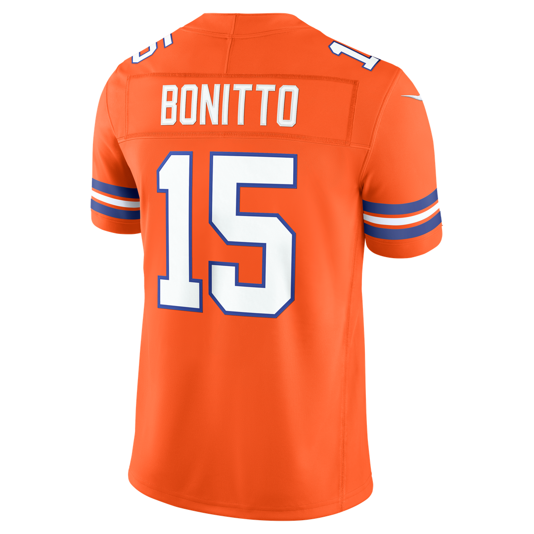 Men's Denver Broncos Nik Bonitto Nike Orange Alternate Mile High Collection 1977 Throwback Vapor F.U.S.E. Stitched Limited Jersey