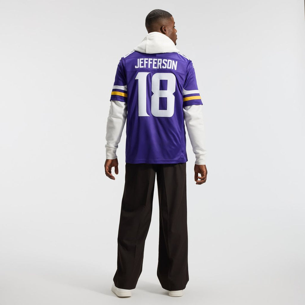 Men's Minnesota Vikings Justin Jefferson Nike White Alternate Vapor F.U.S.E. Stitched Limited Jersey