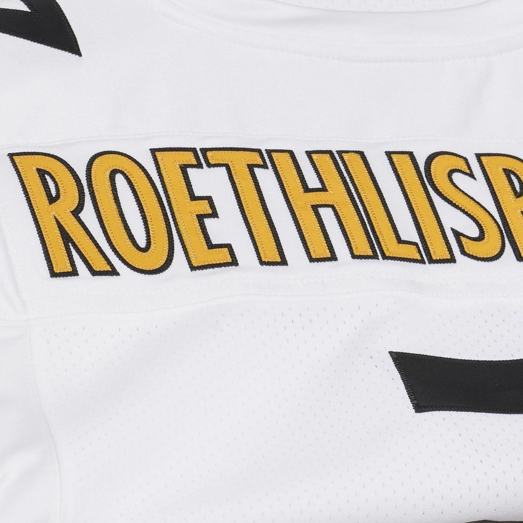 Men's Pittsburgh Steelers Ben Roethlisberger Mitchell & Ness White 2005 Authentic Throwback Jersey
