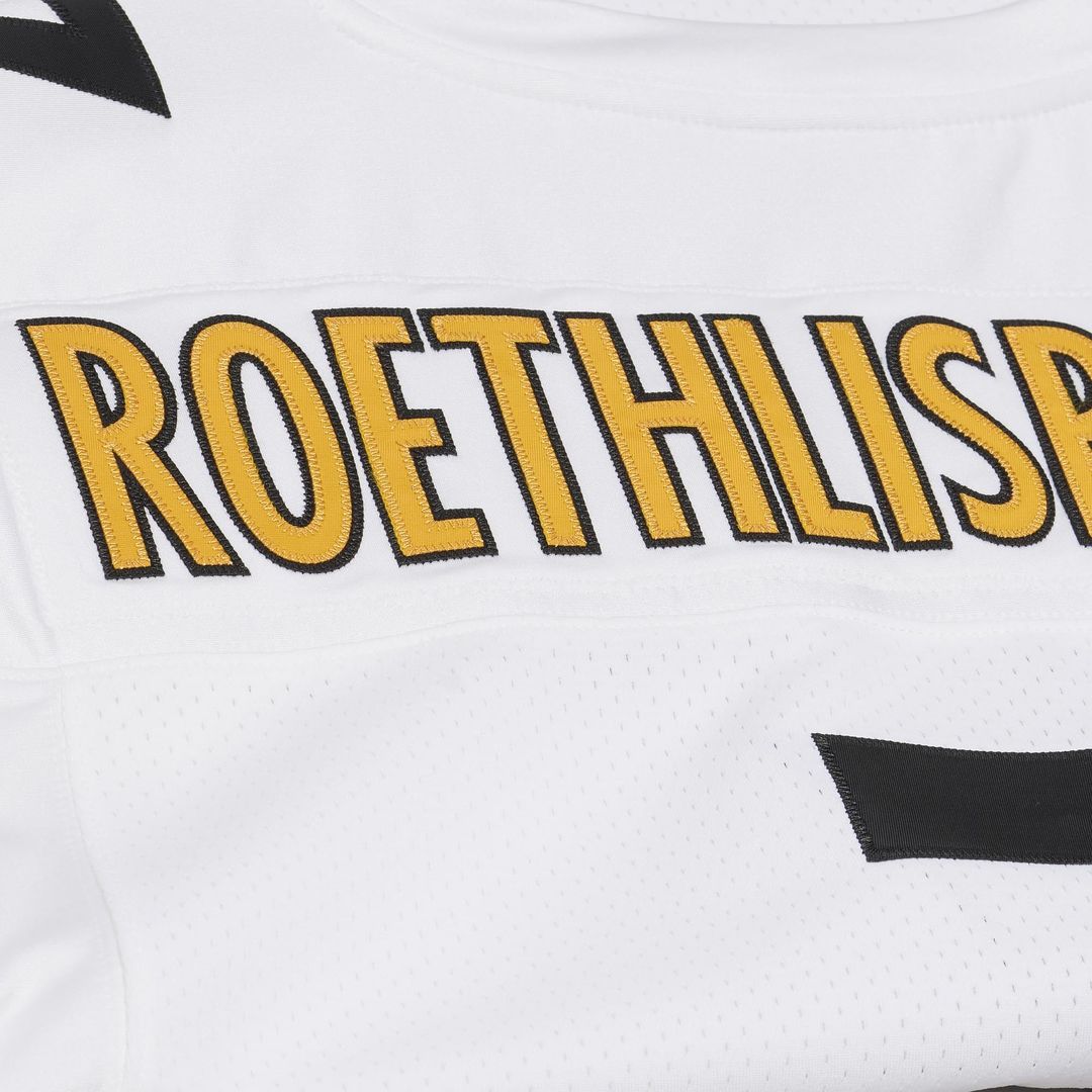 Men's Pittsburgh Steelers Ben Roethlisberger Mitchell & Ness White 2005 Authentic Throwback Jersey