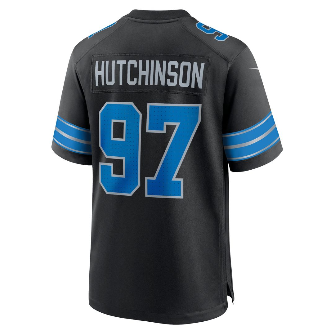 Men's Detroit Lions Aidan Hutchinson Nike Blue Game Jersey