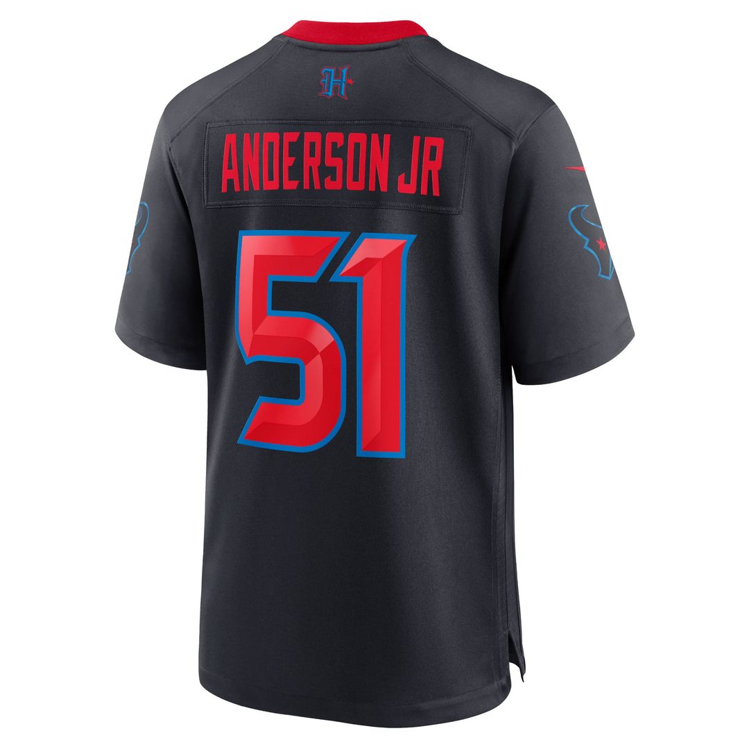 Men's Houston Texans Will Anderson Jr. Nike Navy Alternate Game Jersey