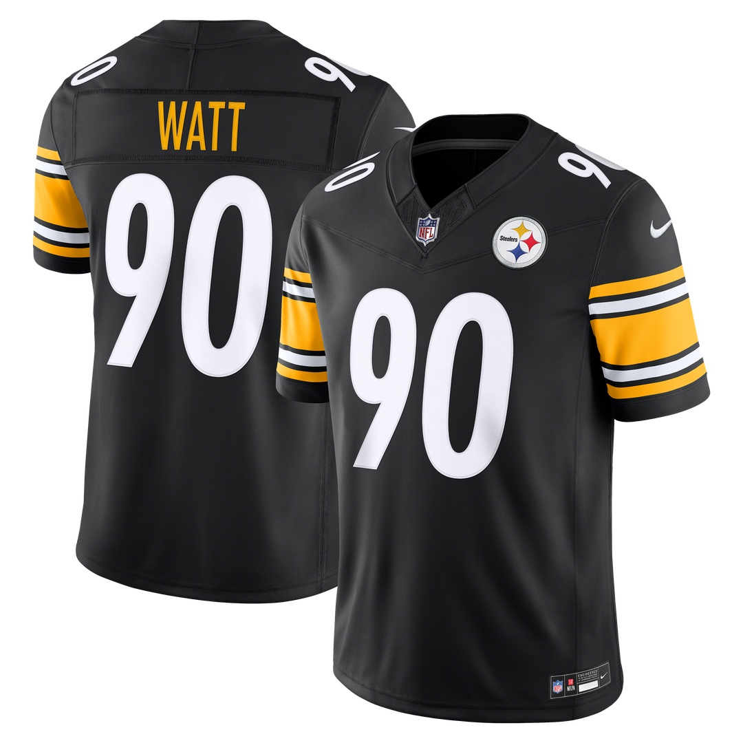 Men's Pittsburgh Steelers T.J. Watt Nike Gold Alternate Vapor F.U.S.E. Stitched Limited Jersey