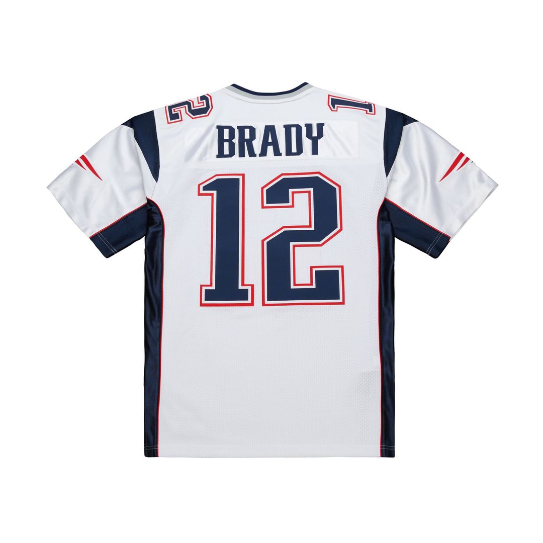 Men's New England Patriots Tom Brady Mitchell & Ness Navy Super Bowl XXXVI Authentic Throwback Jersey