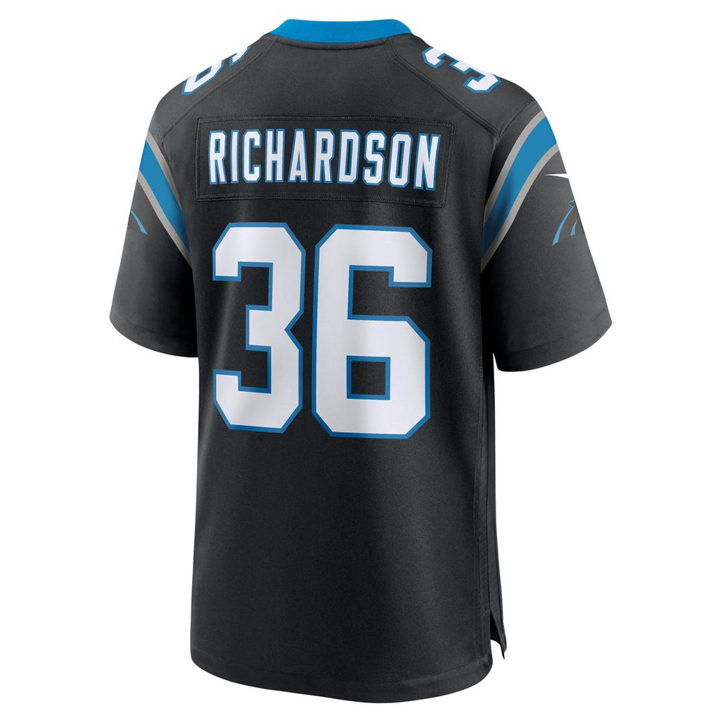 Men's Carolina Panthers Demani Richardson Nike  Black Team Game Jersey