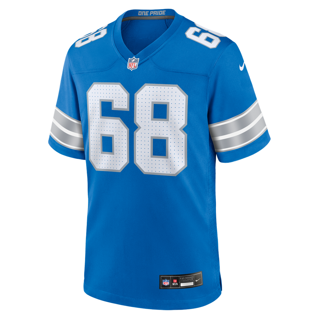 Men's Detroit Lions Taylor Decker Nike  Blue Team Game Jersey