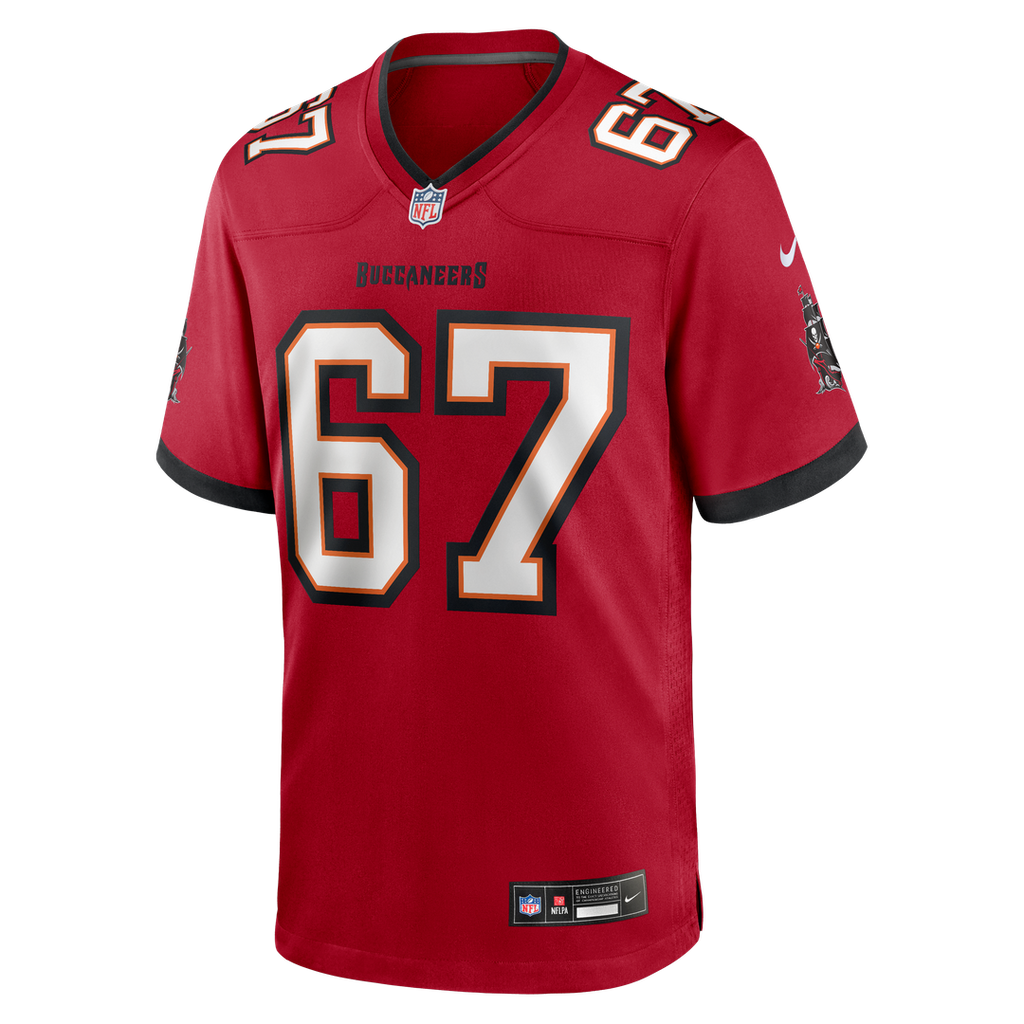 Men's Tampa Bay Buccaneers Luke Goedeke Nike Red Game Player Jersey