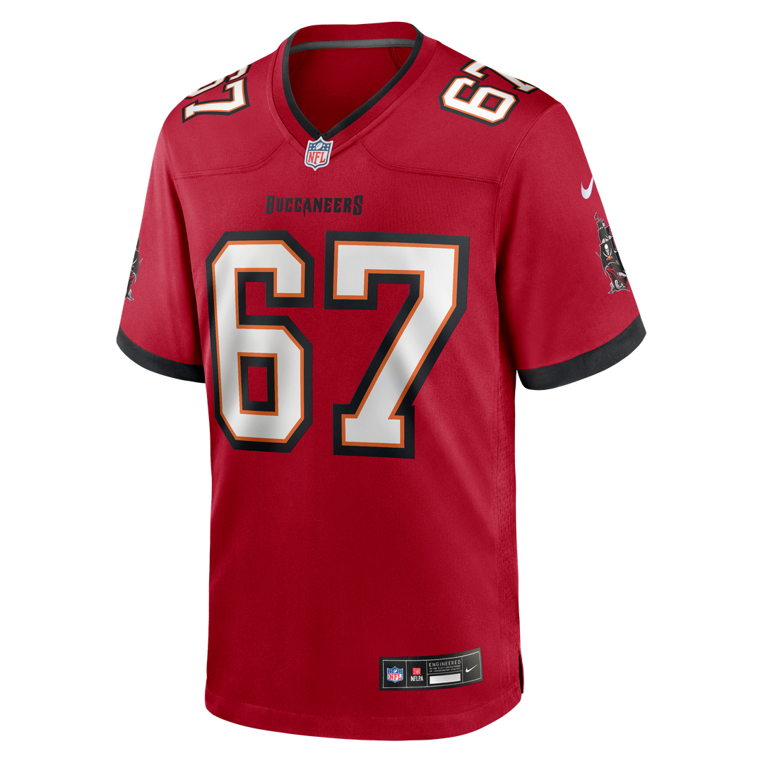 Men's Tampa Bay Buccaneers Luke Goedeke Nike Red Game Player Jersey