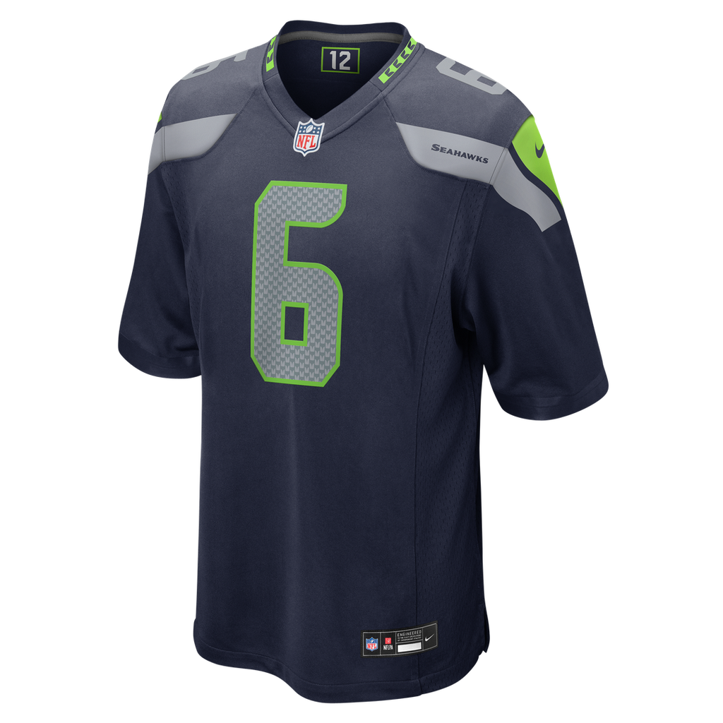 Men's Seattle Seahawks Jalen Milroe Nike College Navy Team Game Jersey