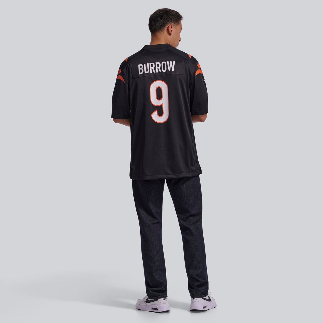 Men's Cincinnati Bengals Joe Burrow Nike Black Player Game Jersey