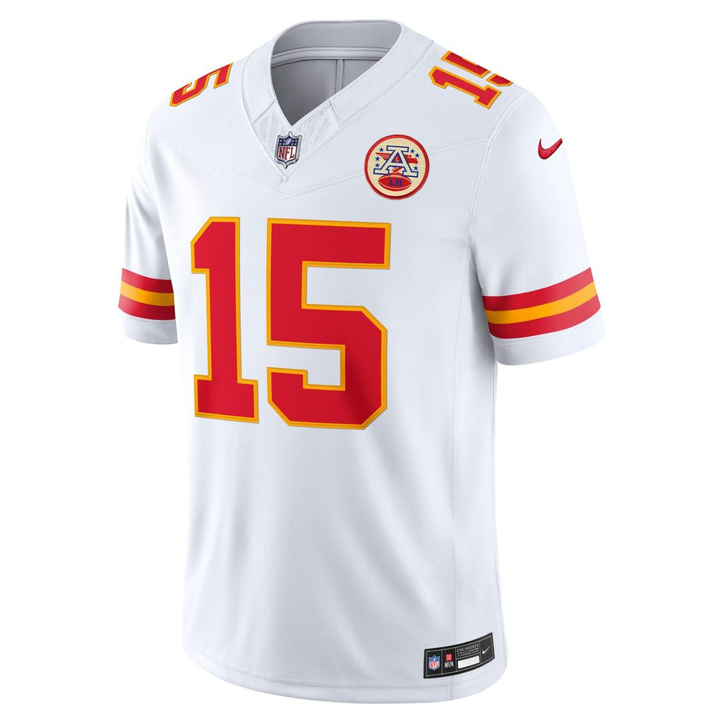 Men's Kansas City Chiefs Patrick Mahomes Nike White Vapor F.U.S.E. Stitched Limited Jersey