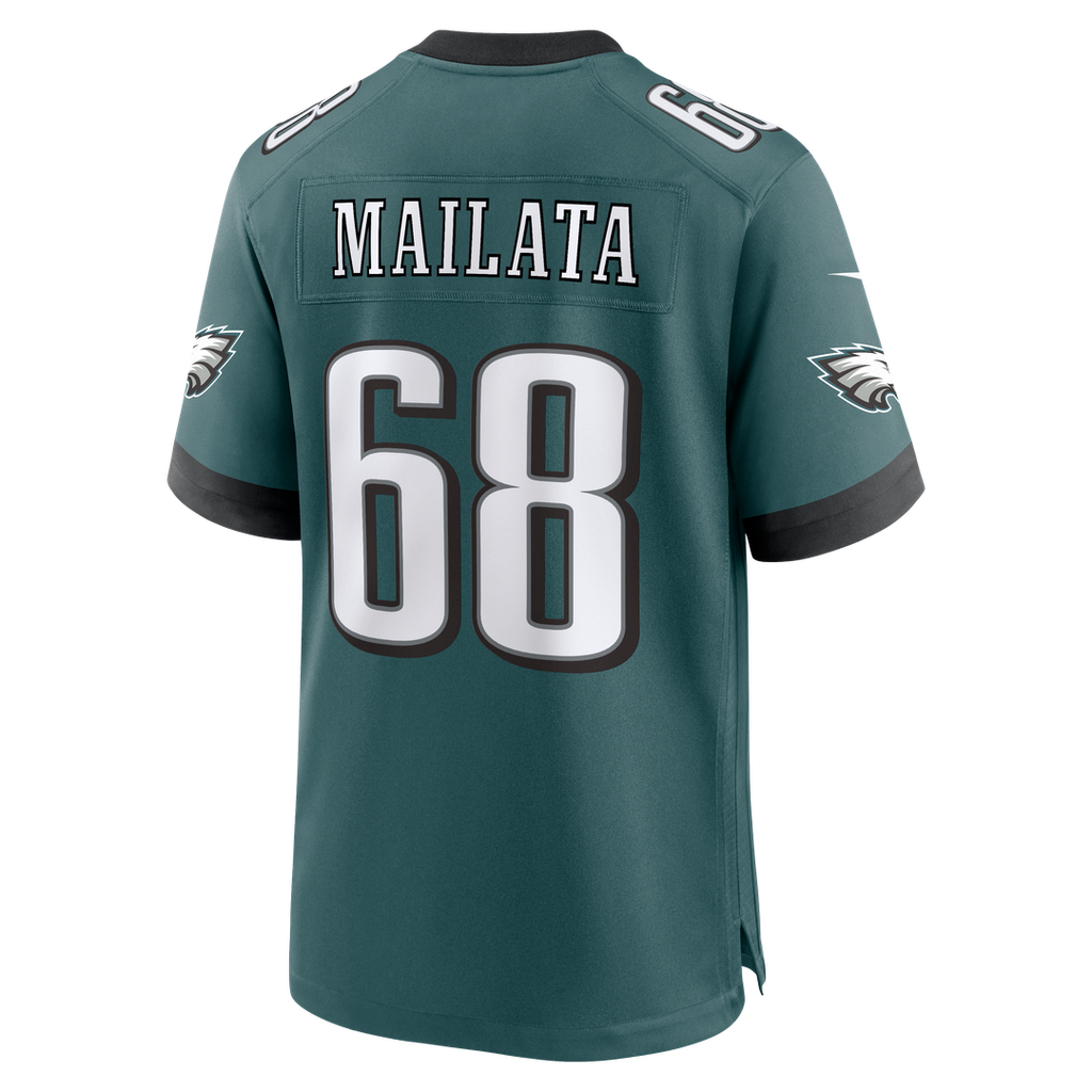 Men's Philadelphia Eagles Jordan Mailata Nike  Midnight Green Team Game Jersey