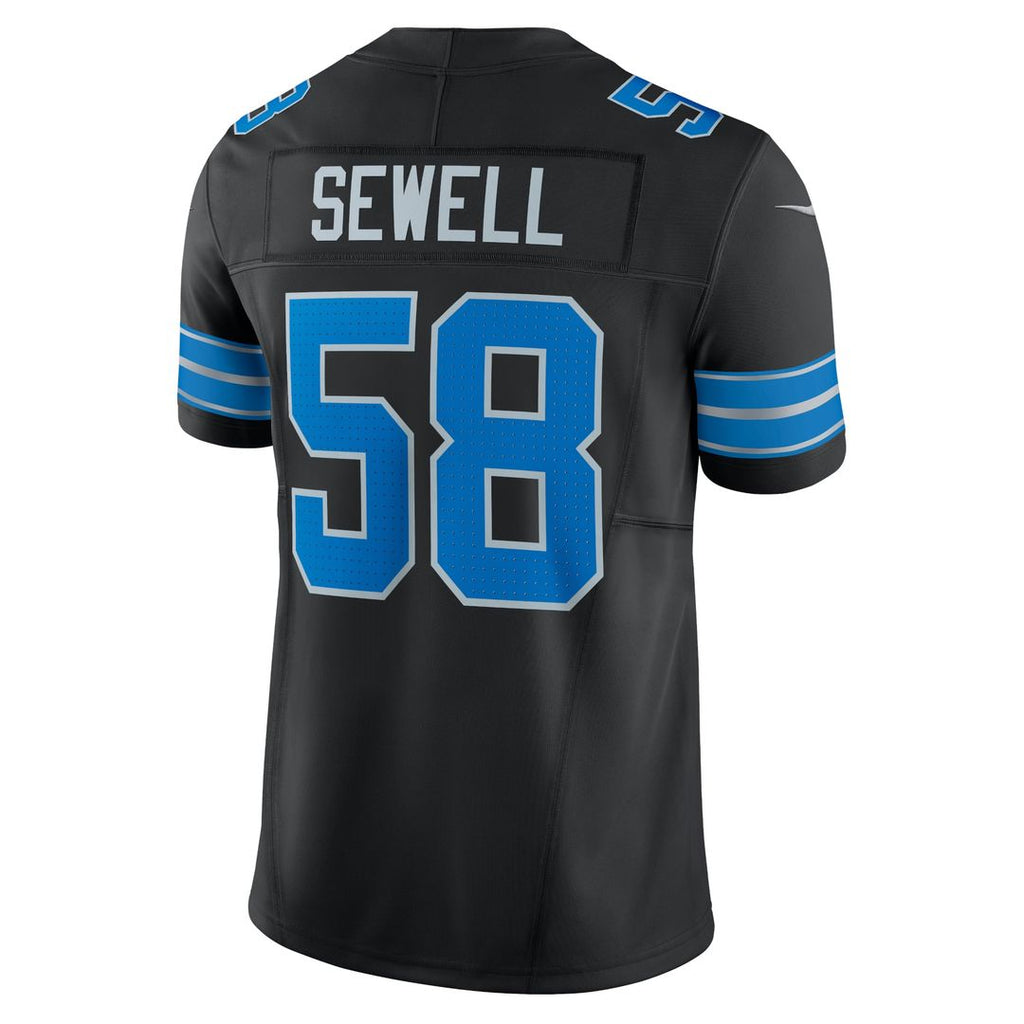 Men's Detroit Lions Penei Sewell Nike Black Vapor F.U.S.E. Alternate Limited Jersey