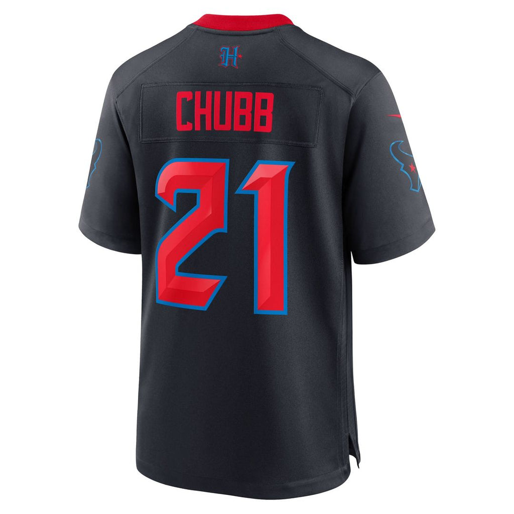 Men's Houston Texans Nick Chubb Nike  Navy Alternate 2 Game Jersey