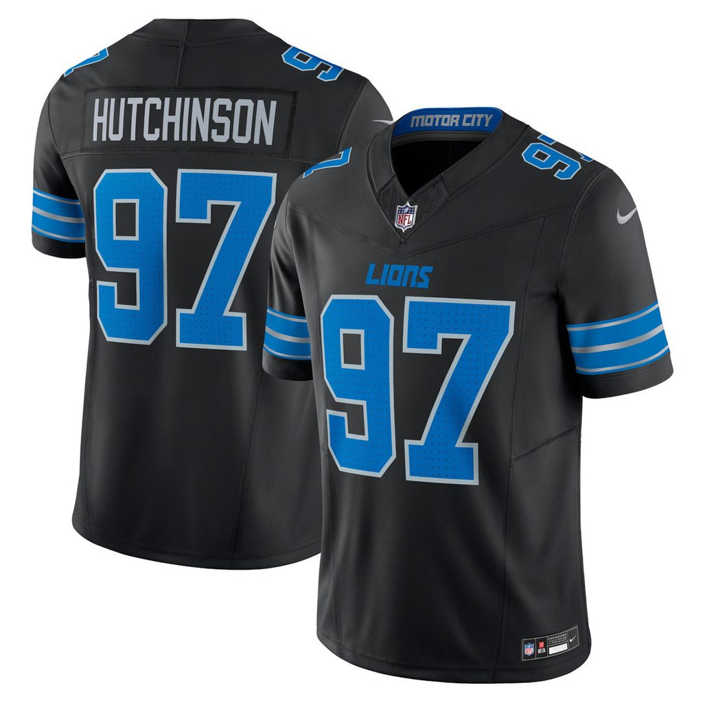 Men's Detroit Lions Aidan Hutchinson Nike Blue Vapor F.U.S.E. Alternate Limited Jersey