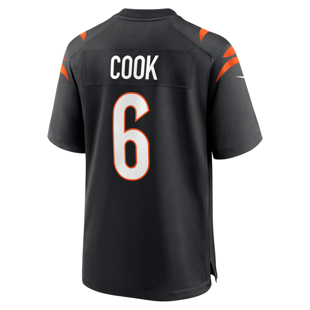 Men's Cincinnati Bengals Bryan Cook Nike  Black Team Game Jersey