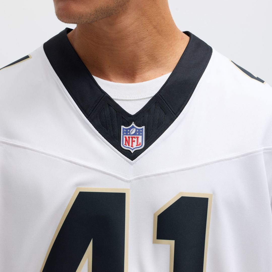Men's New Orleans Saints Alvin Kamara Nike White Vapor F.U.S.E. Limited Jersey