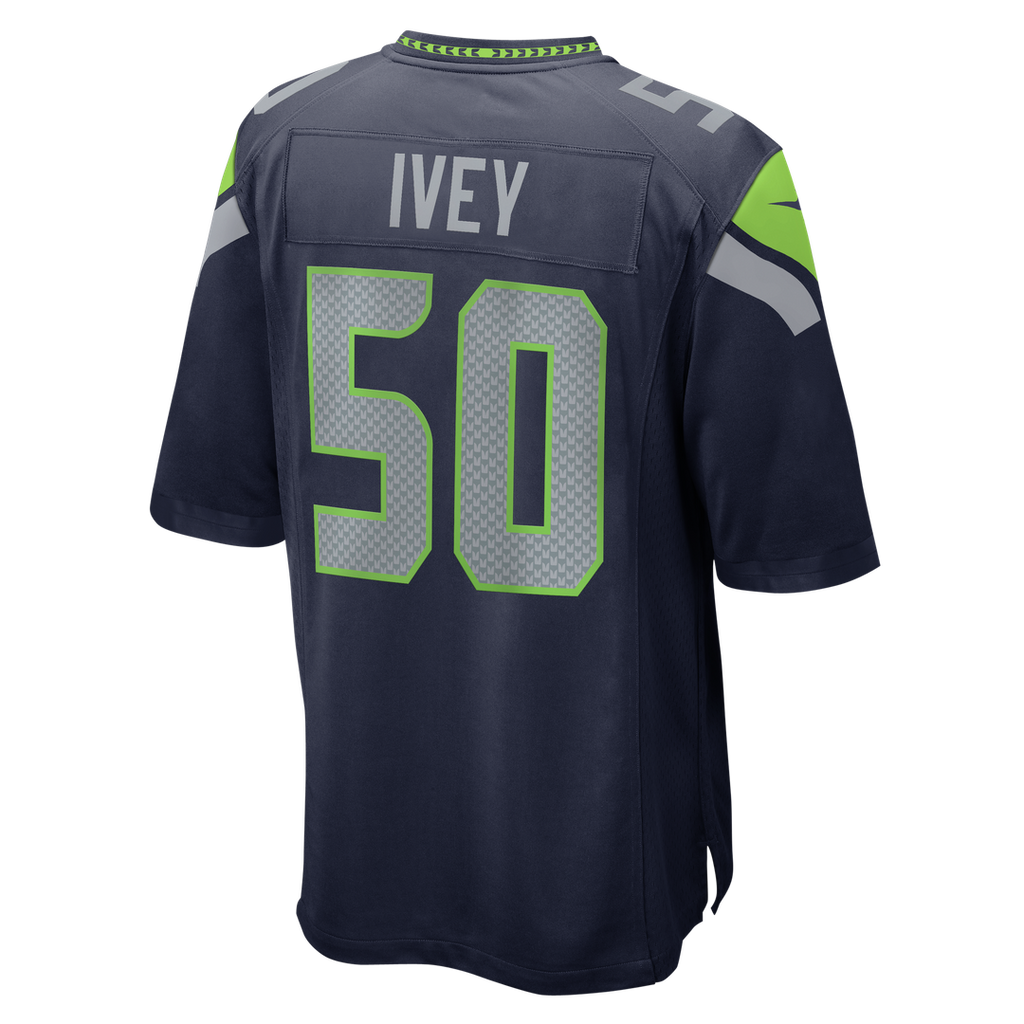 Men's Seattle Seahawks Jared Ivey Nike College Navy Team Game Jersey
