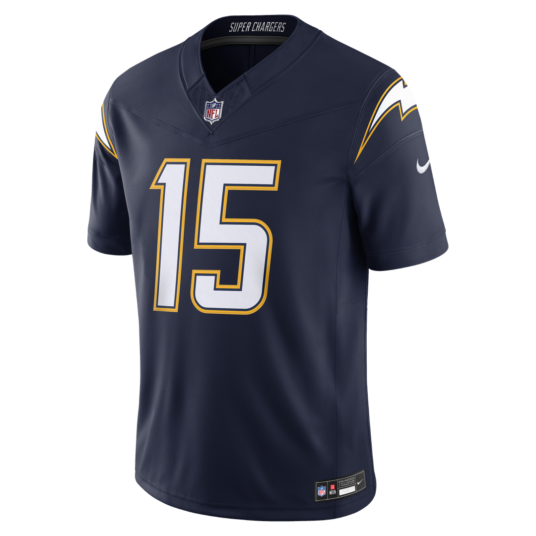 Men's Los Angeles Chargers Ladd McConkey Nike Navy Alternate Super Chargers Vapor F.U.S.E. Stitched Limited Jersey