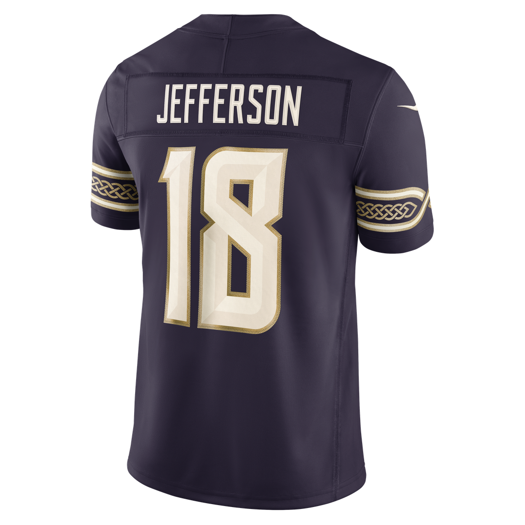 Men's Minnesota Vikings Justin Jefferson Nike Purple 2026 Rivalries Collection Stitched Limited Jersey