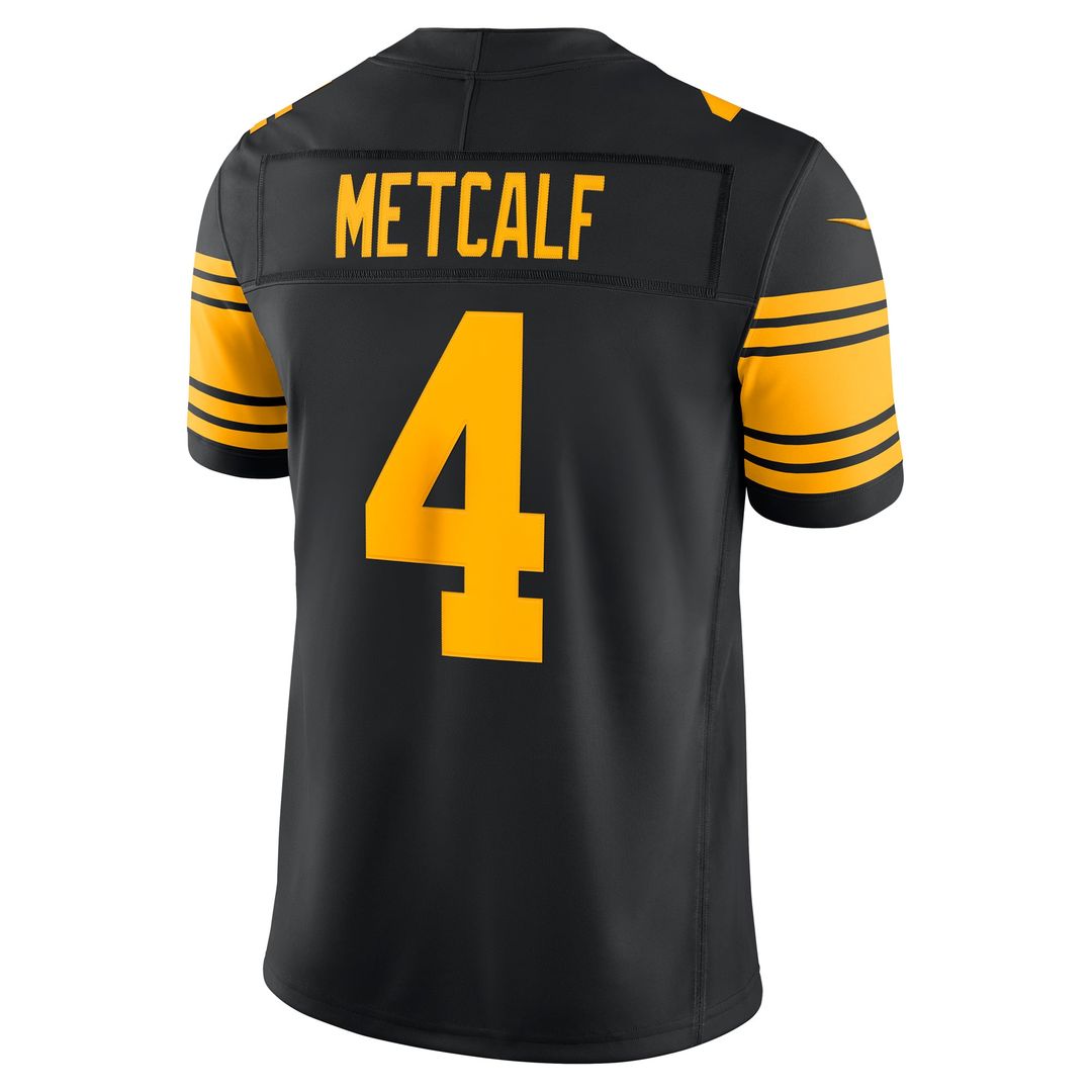 Men's Pittsburgh Steelers DK Metcalf Nike Black Alternate Vapor F.U.S.E. Stitched Limited Jersey