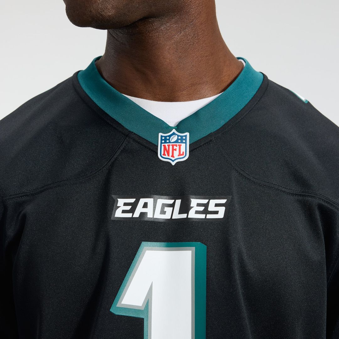 Men's Philadelphia Eagles Jalen Hurts Nike  Black Alternate Game Jersey