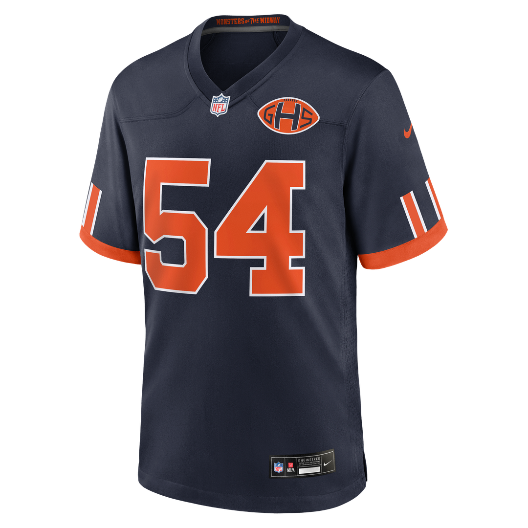 Men's Chicago Bears Brian Urlacher Nike Navy 2026 Rivalries Collection Game Jersey