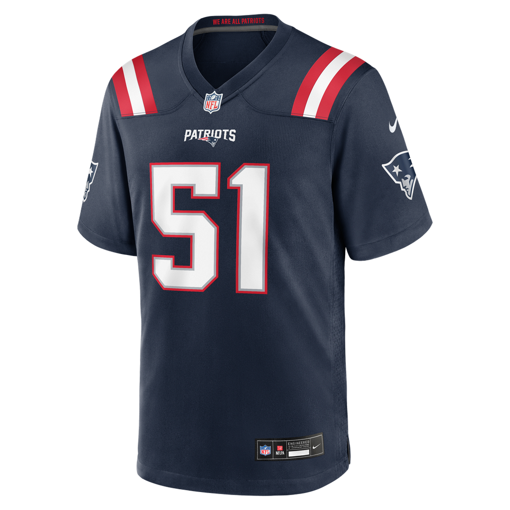 Men's New England Patriots James Hudson Nike Navy Team Game Jersey