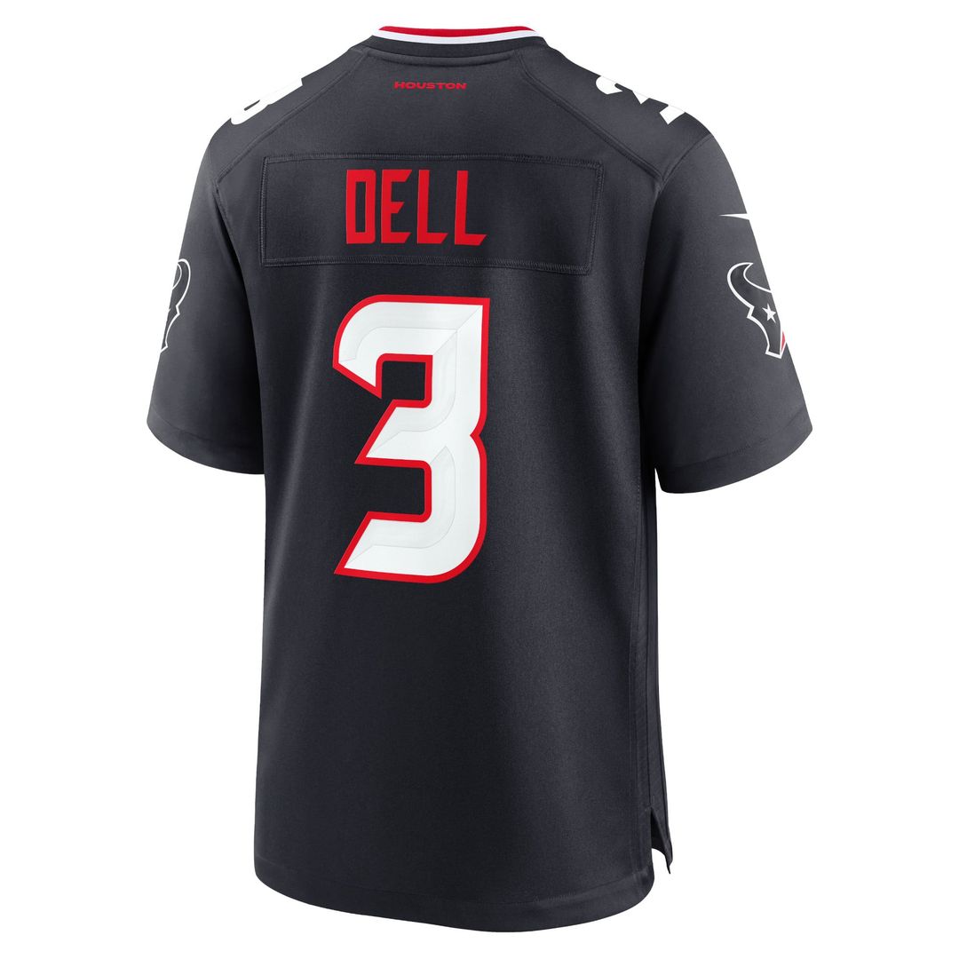 Men's Houston Texans Tank Dell Nike  Red Alternate Game Jersey