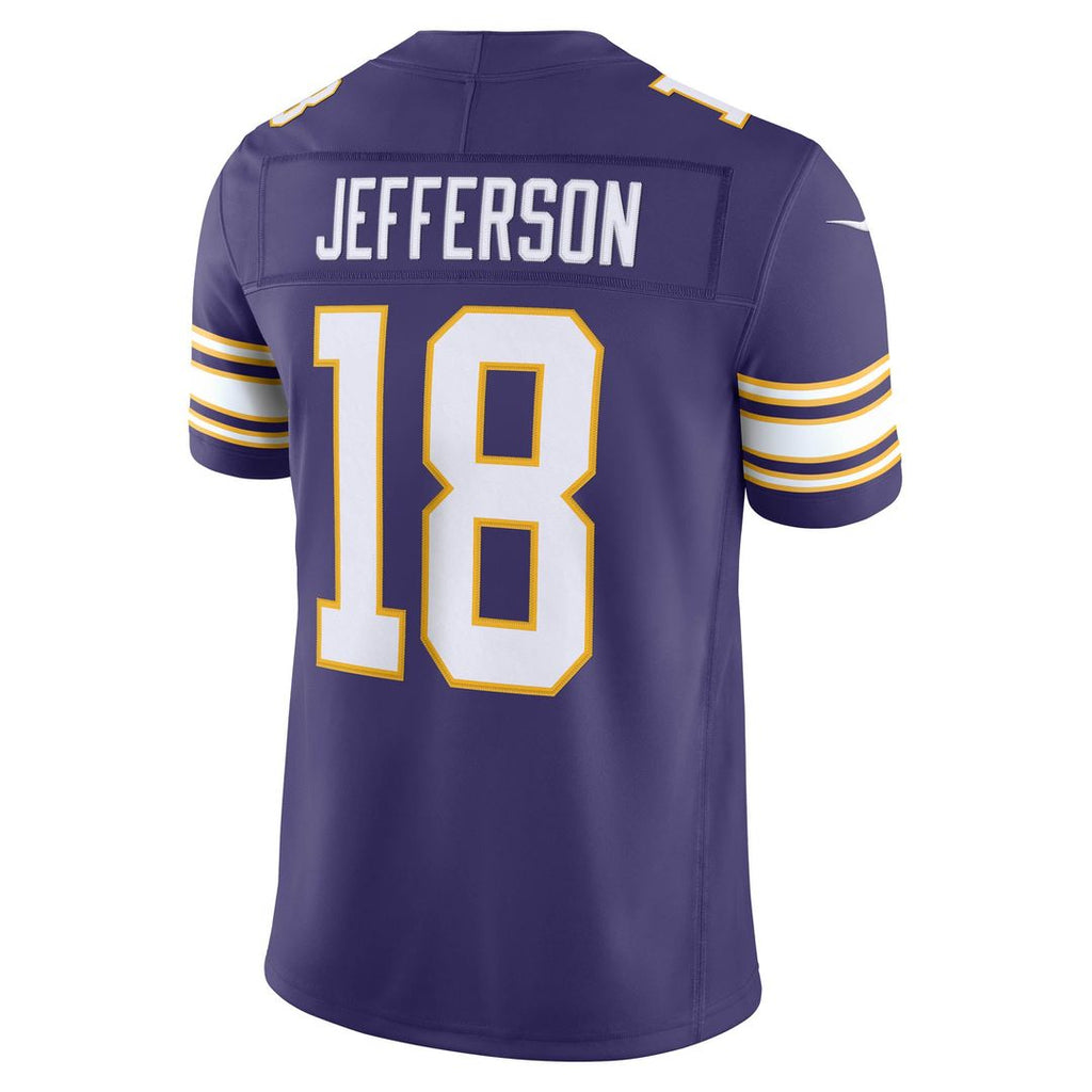 Men's Minnesota Vikings Justin Jefferson Nike Purple Alternate Classic Vapor F.U.S.E. Stitched Limited Jersey