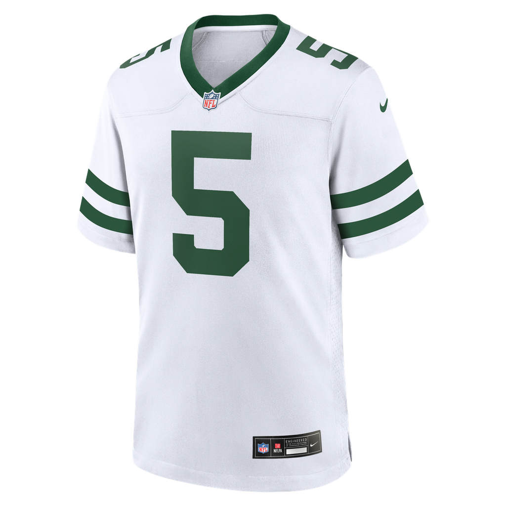 Men's New York Jets Garrett Wilson Nike Legacy White Game Jersey