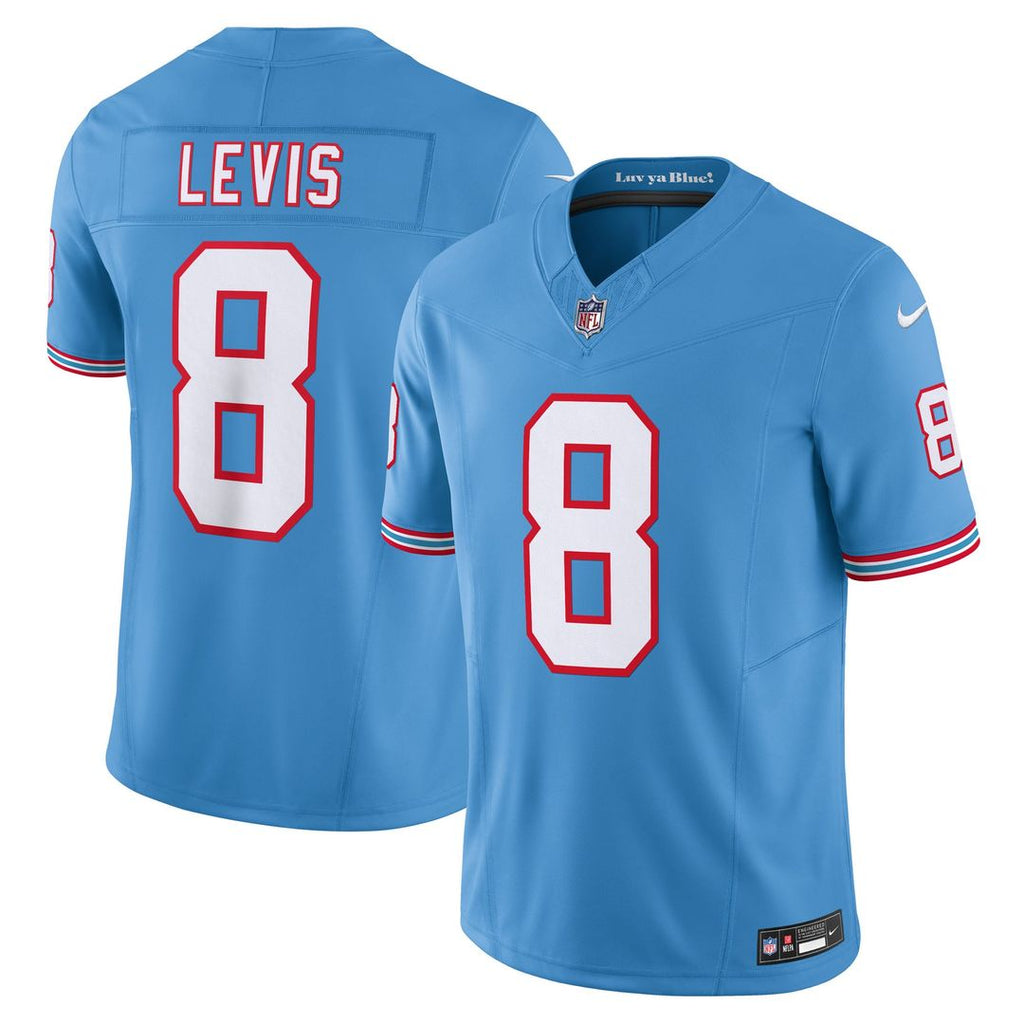 Men's Tennessee Titans Will Levis Nike Light Blue Alternate Oilers Throwback Vapor F.U.S.E. Limited Jersey