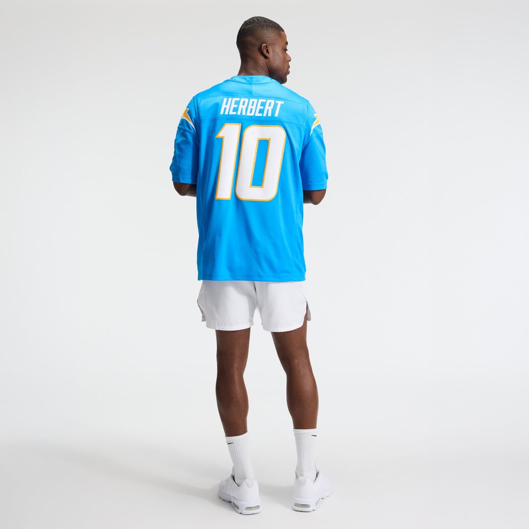 Men's Los Angeles Chargers Justin Herbert Nike Powder Blue Team Vapor F.U.S.E. Stitched Limited Jersey