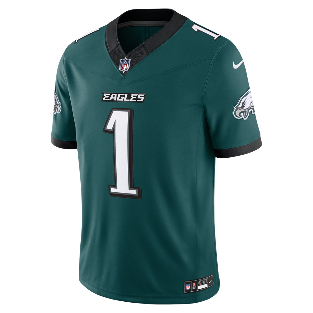 Men's Philadelphia Eagles Jalen Hurts Nike Midnight Green Team Vapor F.U.S.E. Stitched Limited Jersey