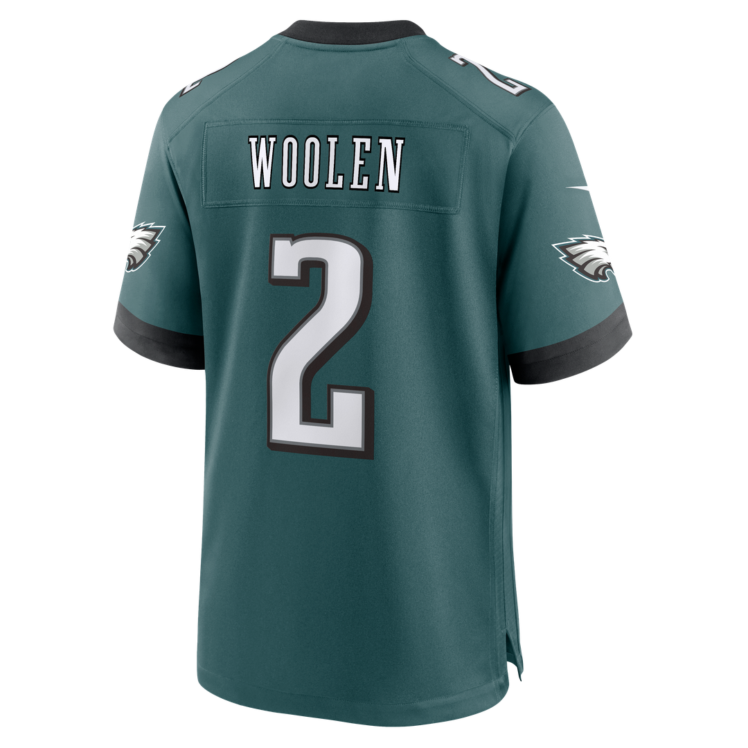 Men's Philadelphia Eagles Tariq Woolen Nike Midnight Green Team Game Jersey