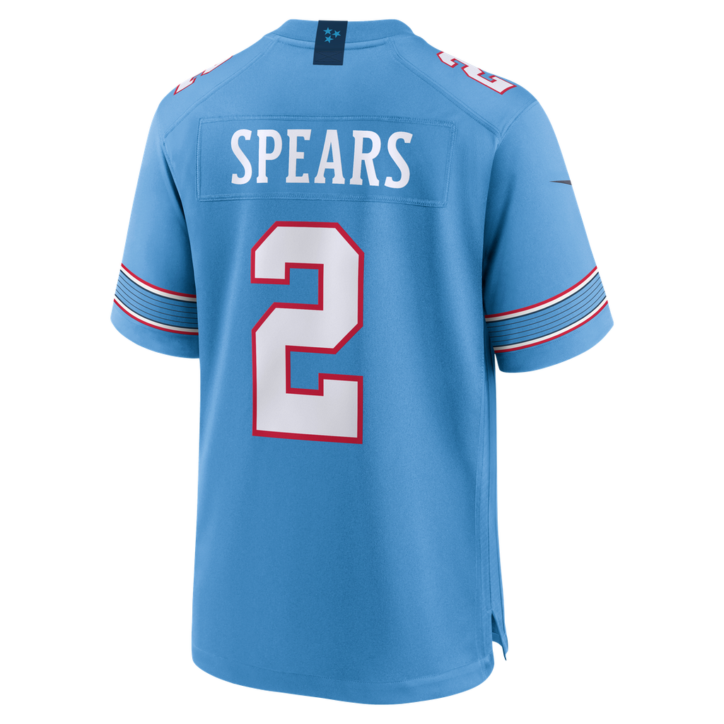 Men's Tennessee Titans Tyjae Spears Nike Light Blue Game Jersey