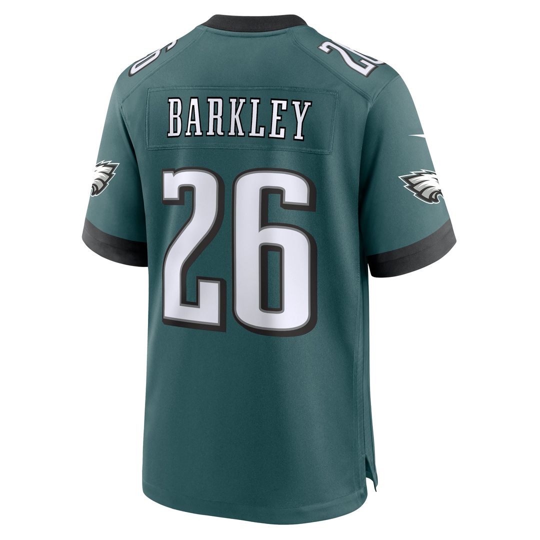 Men's Philadelphia Eagles Saquon Barkley Nike Midnight Green Game Player Jersey