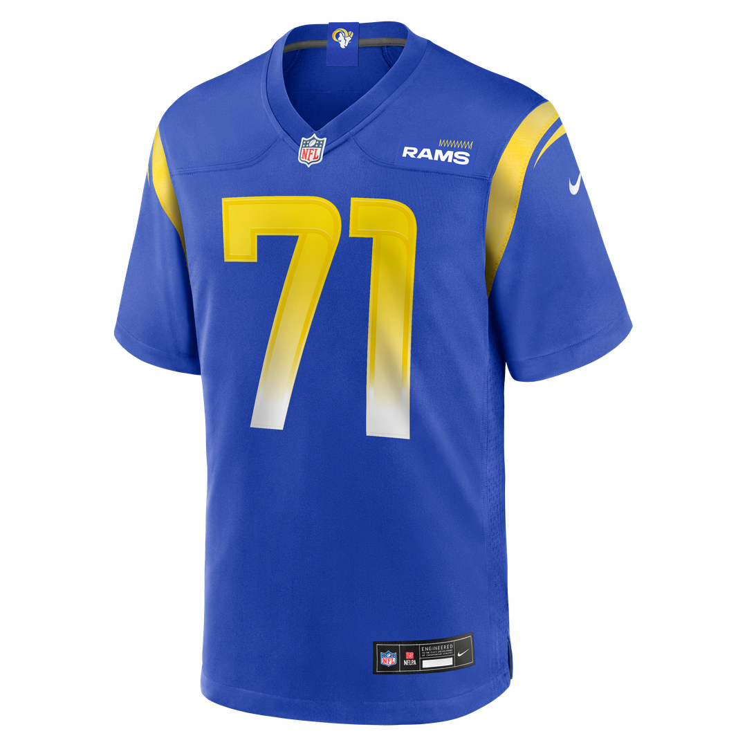 Men's Los Angeles Rams Warren McClendon Jr. Nike Royal Team Game Jersey
