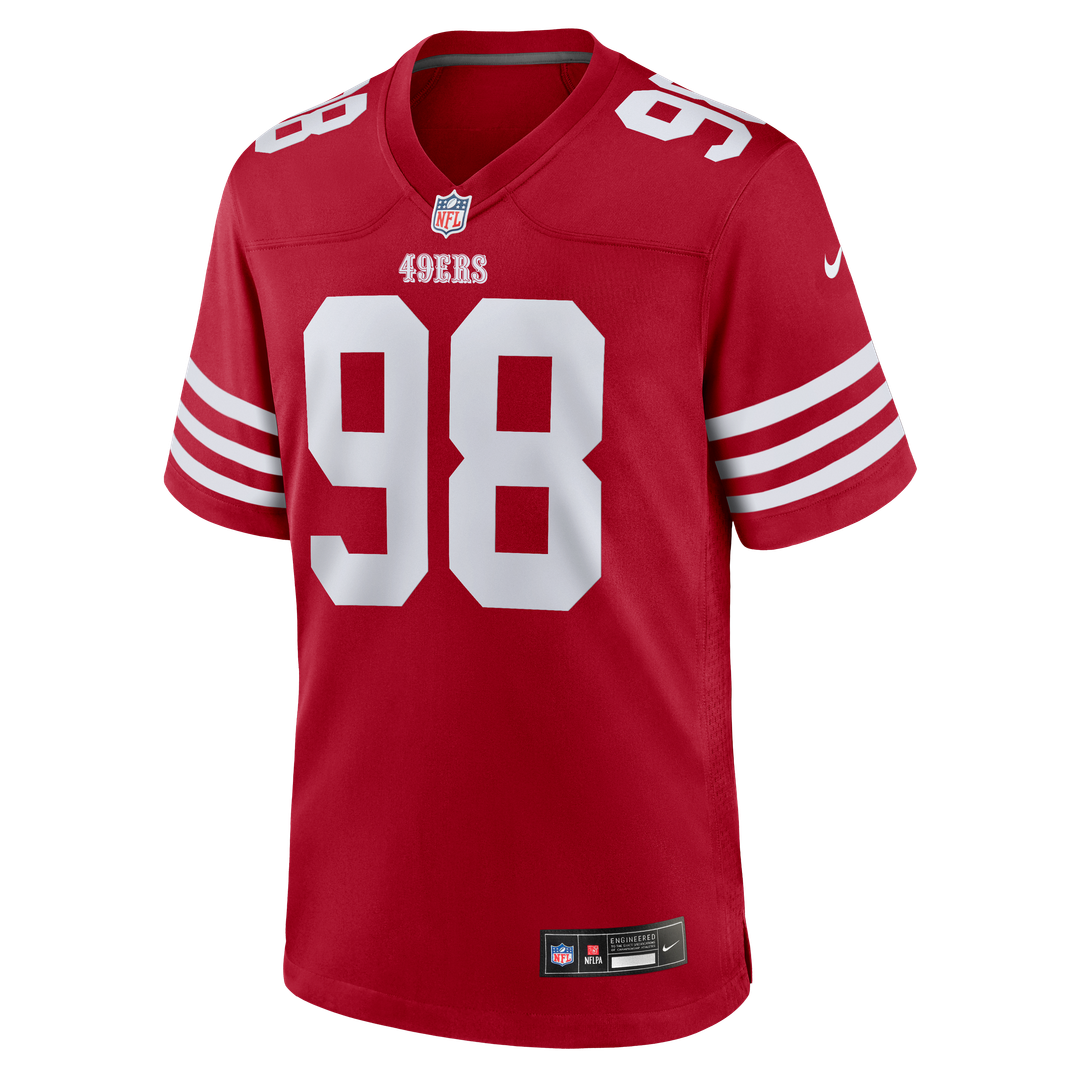 Men's San Francisco 49ers Mykel Williams Nike  Scarlet Team Game Jersey