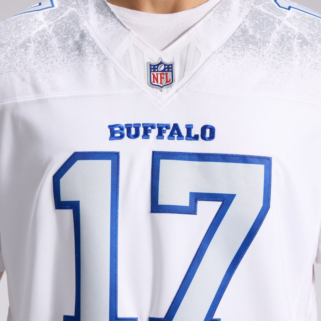 Men's Buffalo Bills Josh Allen Nike White Rivalries Collection Stitched Limited Jersey