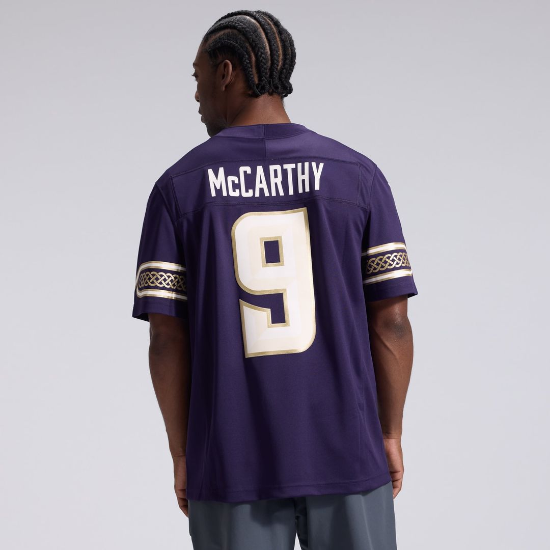 Men's Minnesota Vikings J.J. McCarthy Nike Purple 2026 Rivalries Collection Stitched Limited Jersey