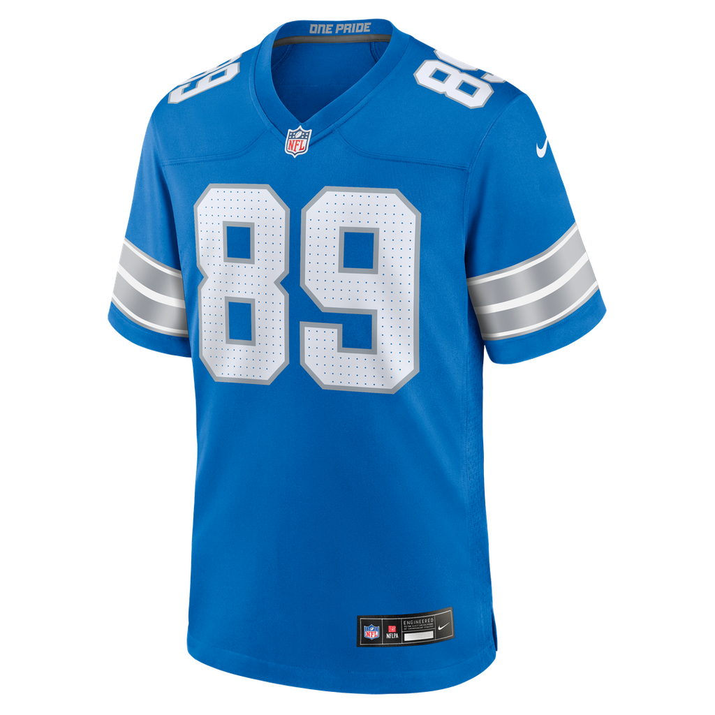 Men's Detroit Lions Brock Wright Nike  Blue Team Game Jersey