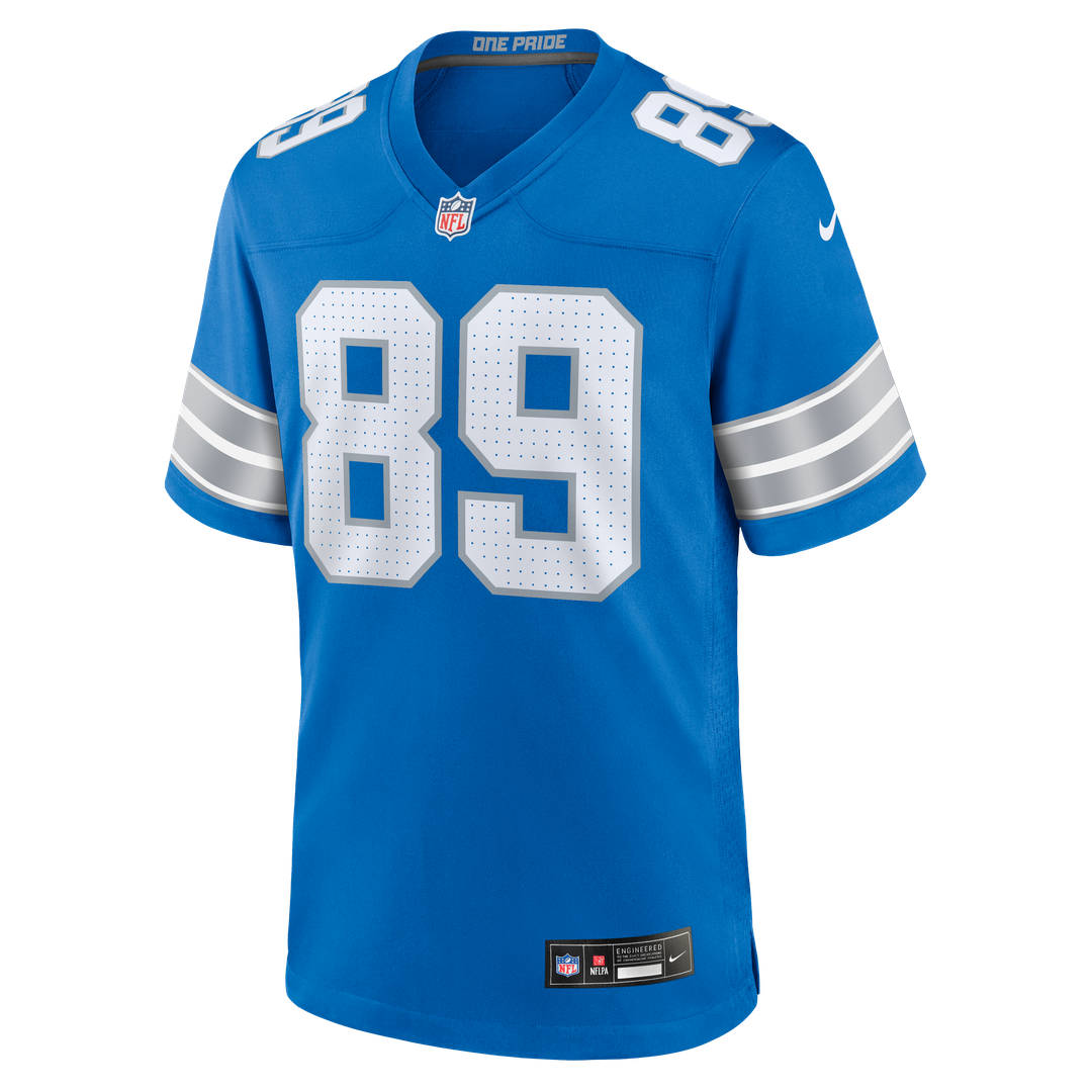 Men's Detroit Lions Brock Wright Nike  Blue Team Game Jersey