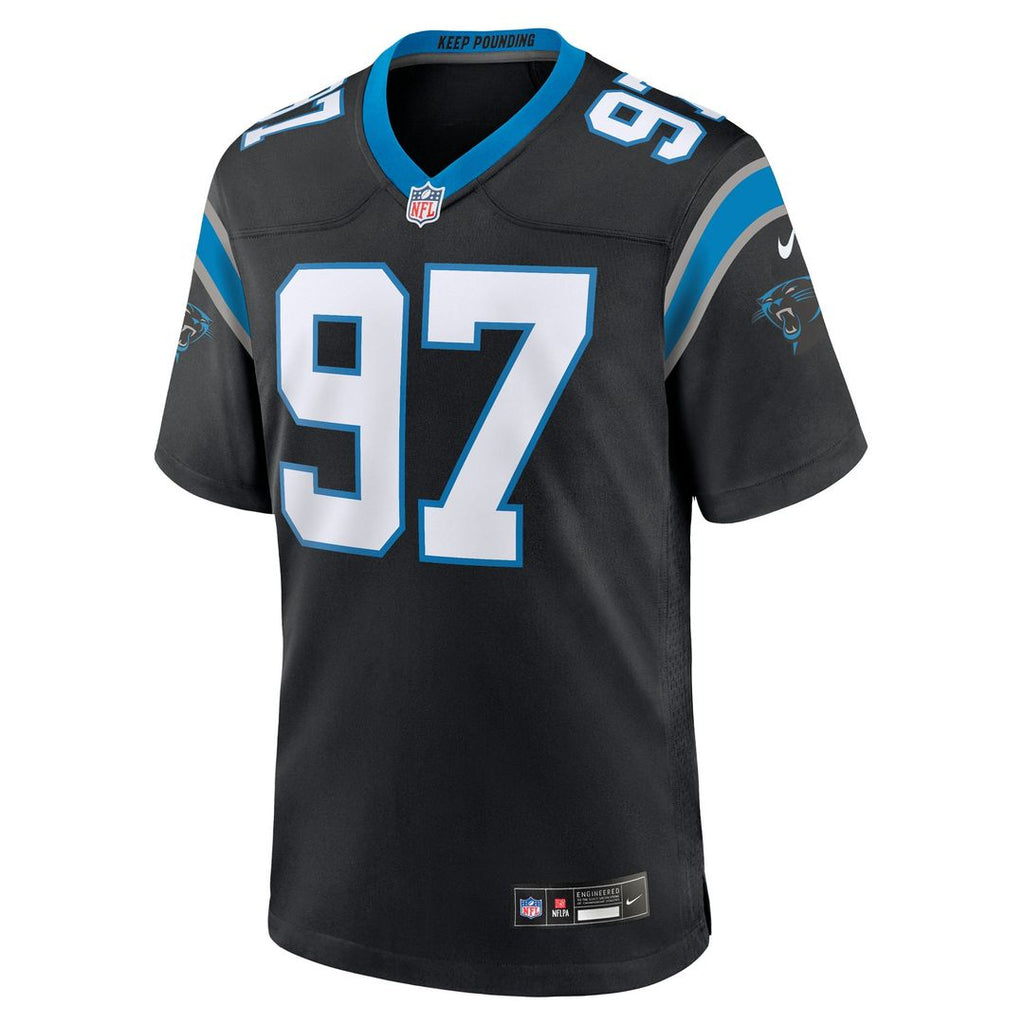 Men's Carolina Panthers Bobby Brown III Nike  Black Team Game Jersey